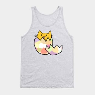 Cute Cat Hatching from Easter Egg as Kitten Tank Top